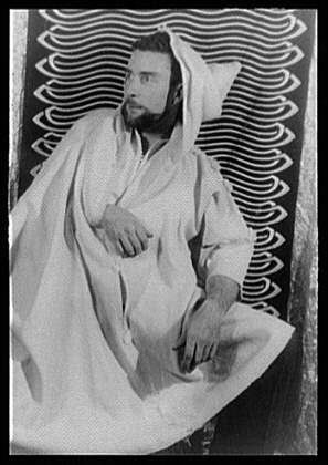 Black-and-white portrait photograph of Brion Gysin, 1957